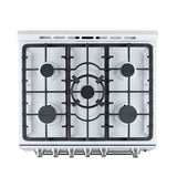 FORNO -  Forno Leonardo Espresso 30" White Gas Range, 5 Burners, 39 500 BTU, 5 cu.ft. Convection Oven | FFSGS1116-30WHT