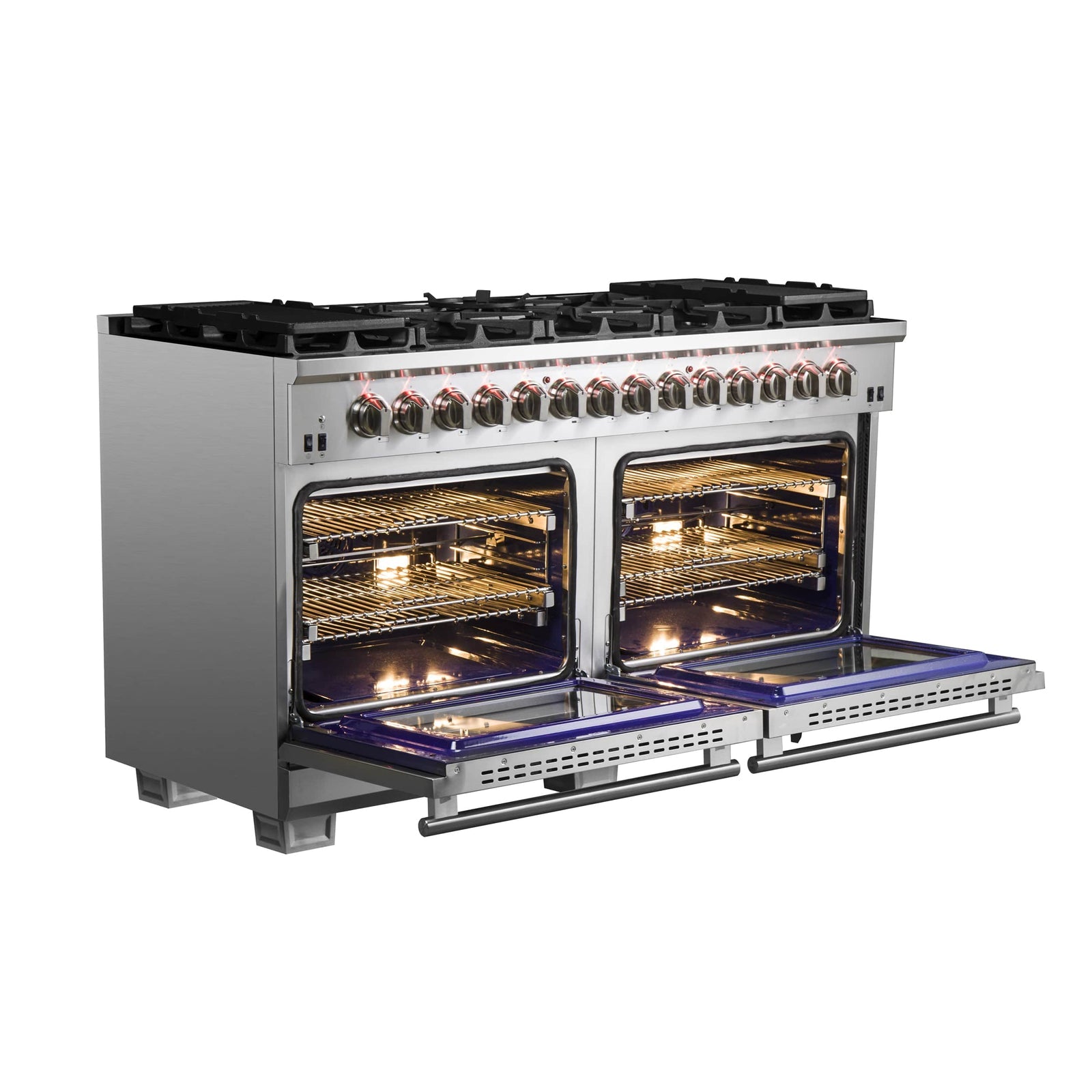 FORNO - 60-Inch Capriasca Dual Fuel Range with 240v Electric Oven - 10 Sealed Burners and 200,000 BTUs