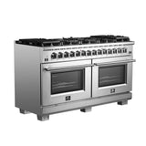 FORNO - 60-Inch Capriasca Dual Fuel Range with 240v Electric Oven - 10 Sealed Burners and 200,000 BTUs