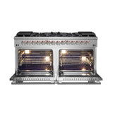 FORNO - 60-Inch Capriasca Dual Fuel Range with 240v Electric Oven - 10 Sealed Burners and 200,000 BTUs