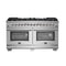 FORNO - 60-Inch Capriasca Dual Fuel Range with 240v Electric Oven - 10 Sealed Burners and 200,000 BTUs