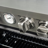 FORNO - Alta Qualita 30-Inch Gas Range with 4 Burners & Temperature Gauge in Stainless Steel