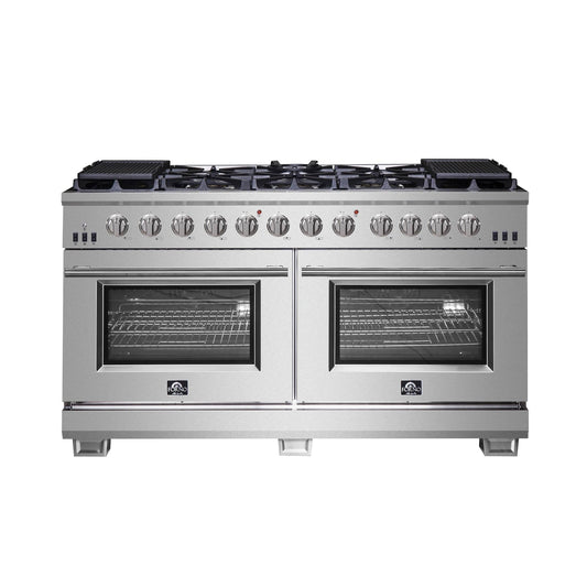 FORNO - 60-Inch Capriasca Gas Range with 10 Burners and 200,000 BTUs