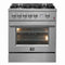 FORNO - Giovanni 30-inch Gas Range with 5 Gas Burners, 4.32 cu.ft. Convection Gas Oven with Temperature Gauge in Stainless Steel - FFSGS6274-30