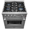 FORNO - Marco 30-inch Gas Range Stainless Steel, 4 Burners 37,000 BTU, 4.32 cu.ft. Convection Oven | FFSGS6277-30