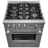 FORNO - Marco 30-inch Gas Range Stainless Steel, 4 Burners 37,000 BTU, 4.32 cu.ft. Convection Oven | FFSGS6277-30