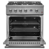 FORNO - Marco 30-inch Gas Range Stainless Steel, 4 Burners 37,000 BTU, 4.32 cu.ft. Convection Oven | FFSGS6277-30