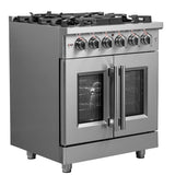Forno - Massimo 30" Freestanding French Door Gas Convection Range - FFSGS6439-30