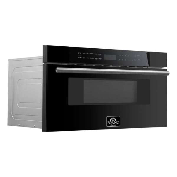 FORNO - Capoliveri Espresso Black 30 Inch 1000 Watts Microwave Drawer 1.2 cu.ft. | FMWDR3000-30BLK