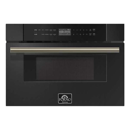 FORNO - Capoliveri Espresso Black 30 Inch 1000 Watts Microwave Drawer 1.2 cu.ft. | FMWDR3000-30BLK