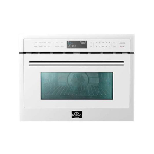 FORNO - Oliena Espresso White 24" 1750 Watt Compact Oven & 1000 Watt Microwave, 1.6 cu. ft. | FMWDR3093-24WHT