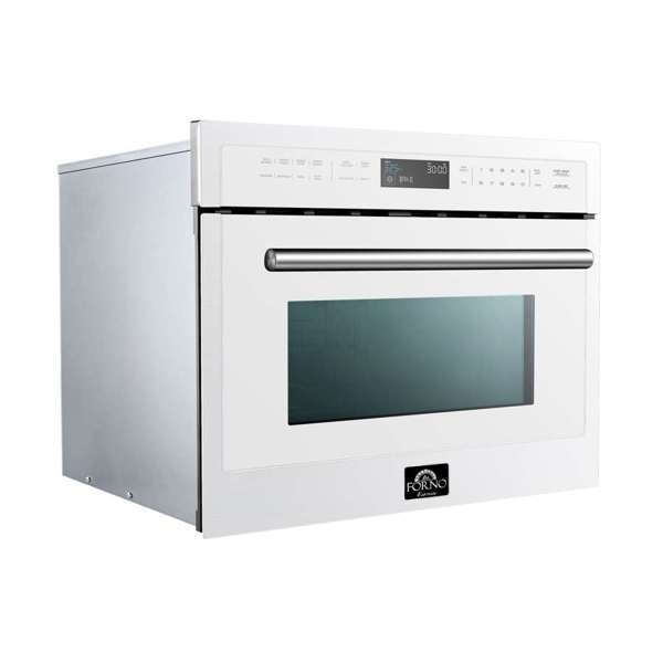 FORNO - Oliena Espresso White 24" 1750 Watt Compact Oven & 1000 Watt Microwave, 1.6 cu. ft. | FMWDR3093-24WHT