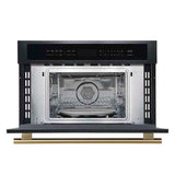 FORNO - Oliena Espresso Black 30 Inch 1750 Watt Compact Oven & 1000 Watt Microwave, 1.6 cu. ft. | FMWDR3093-30BLK