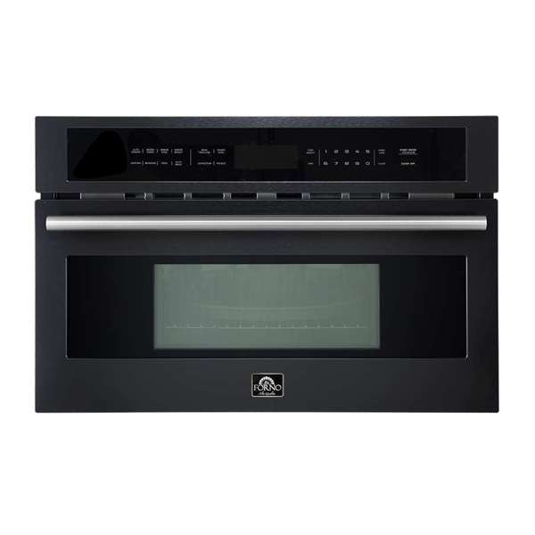 FORNO - Oliena Espresso Black 30 Inch 1750 Watt Compact Oven & 1000 Watt Microwave, 1.6 cu. ft. | FMWDR3093-30BLK