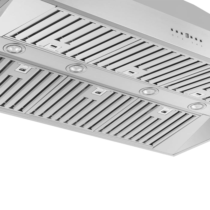 FORNO - Coppito 48-Inch Island Range Hood in Stainless Steel with 1200 CFM Motor