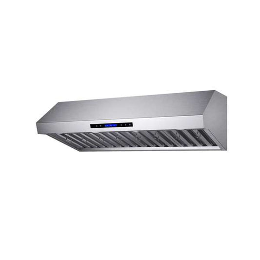 FORNO - Forno Palazzo 48" Wall Mounted Range Hood Stainless Steel Heavy-Duty Baffle Filters & Remote Control | FRHWM5030-48