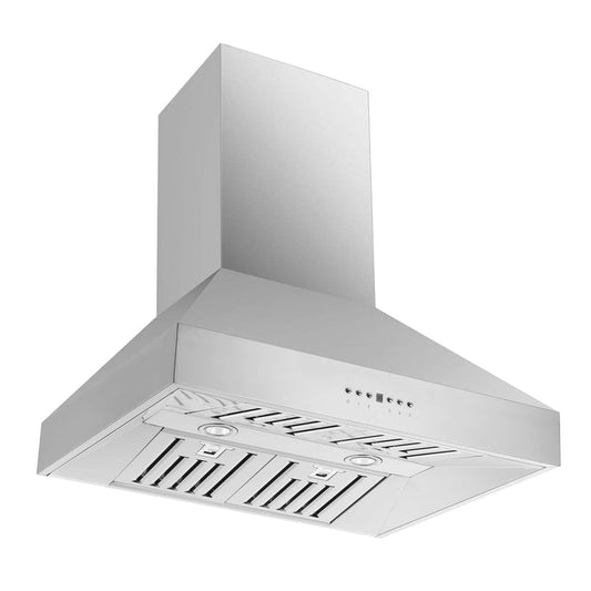 FORNO - Orvieto 30-Inch 600 CFM Wall Mount Range Hood in Stainless Steel