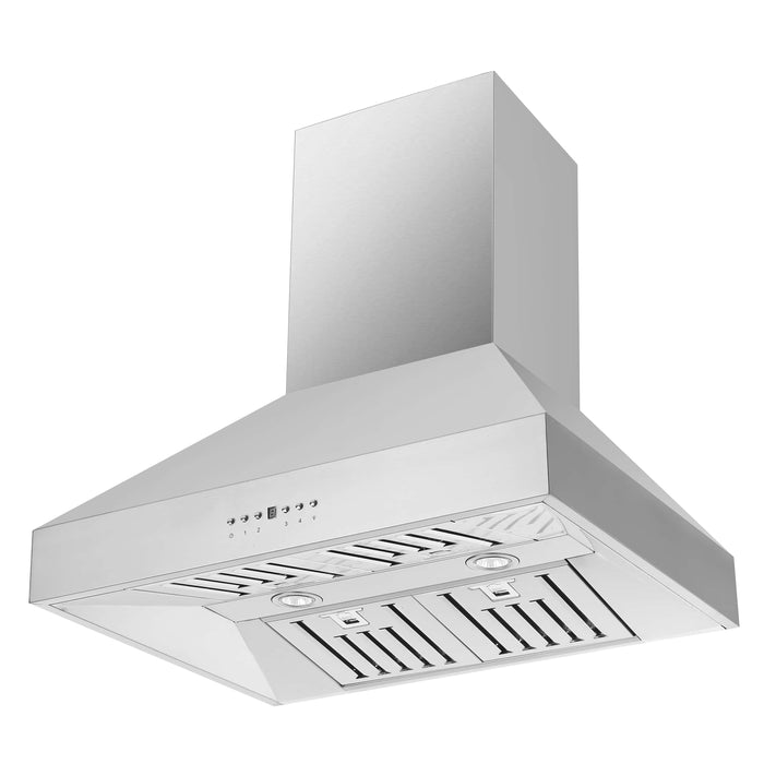 FORNO - Orvieto 30-Inch 600 CFM Wall Mount Range Hood in Stainless Steel