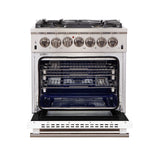 FORNO - Capriasca 30″ 4.32 cu. ft. Gas Range with 5 Italian Burners in White, FFSGS6260-30WHT