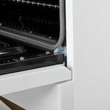 FORNO - Espresso Antico 36" 4.5 cu. ft. Dual Fuel Range with 6 Sealed Burners in White/Black with Antique Brass Accents