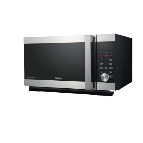 Galanz - 1.6 Cu Ft 3-in-1 Air Fryer, Convection Oven and Microwave with Combi Speed Cooking in Stainless Steels | GSWWA16BKSA10