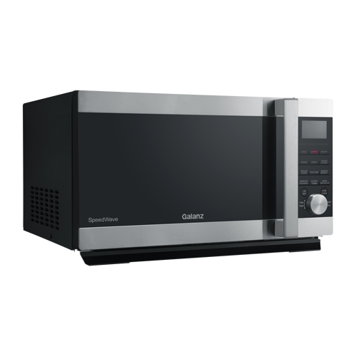 Galanz - 1.6 Cu Ft 3-in-1 Air Fryer, Convection Oven and Microwave with Combi Speed Cooking in Stainless Steels | GSWWA16BKSA10