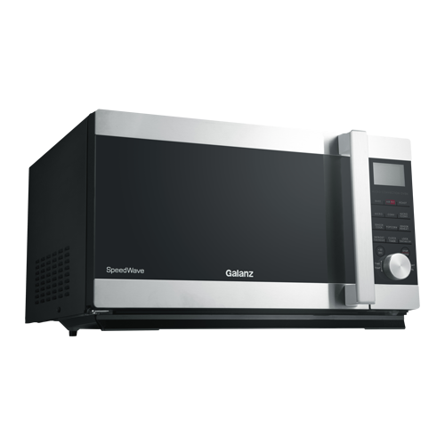 Galanz - 1.6 Cu Ft 3-in-1 Air Fryer, Convection Oven and Microwave with Combi Speed Cooking in Stainless Steels | GSWWA16BKSA10
