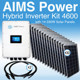 Aims Power - KIT Hybrid Pure Sine Inverter Charger & Solar Panels 4.6 kW Inverter Output, 4620 Watts Solar Panels