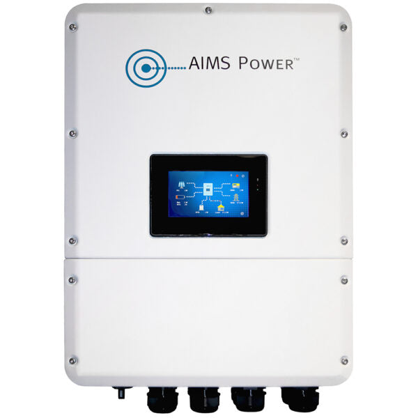 Aims Power - KIT Hybrid Pure Sine Inverter Charger, Battery Bank & Solar Panels 9.6 kW Inverter Output | 28,800 Watt Hour Battery Bank | 9900 Watt Solar Panels