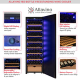 Allavino - 76.5" Tall Side-by-Side Wine Vault with Solid Black Doors - BF 2X-KWR-8185-SD