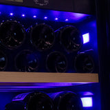 Allavino - 76.5" Tall Side-by-Side Wine Vault with Solid Black Doors - BF 2X-KWR-8185-SD