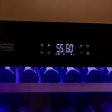 Allavino - 29" Wide 248 Bottle Single Zone Black Glass Wine Refrigerator with Display Shelving