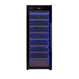 Allavino - 29" Wide 248 Bottle Single Zone Black Glass Wine Refrigerator with Display Shelving