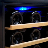 Allavino - Cascina Series 43 Bottle Dual Zone Freestanding Wine Refrigerator Cooler with Stainless Steel Door - AO KWR43D-2SR