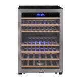 Allavino - Cascina Series 47 Bottle Dual Zone Freestanding Wine Cooler Refrigerator with Stainless Steel Door - AO KWR47D-2SR