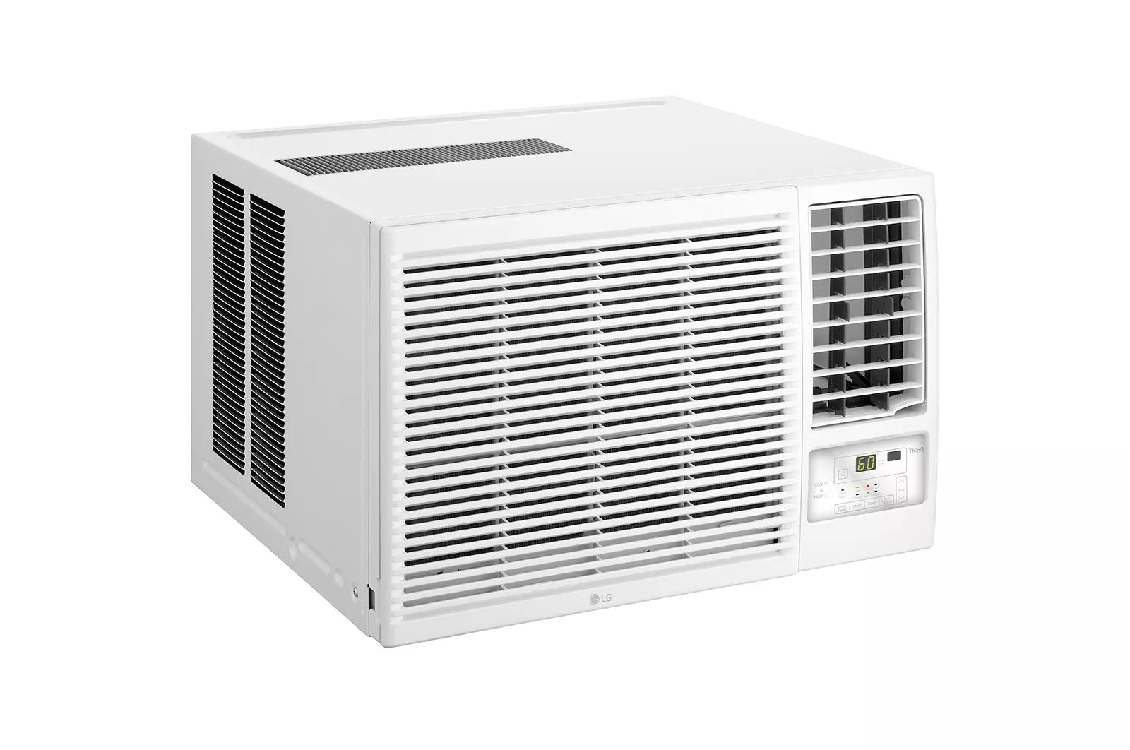 LG - 12,200 BTU Smart Wi-Fi Enabled Window Air Conditioner, Cooling & Heating