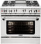 Capital Cooking - 36" Capital Precision Range - Manual Clean - 19K BTU - 4 Sealed Burners w/ Thermo-Griddle - MCR364G