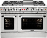 Capital Cooking - 48" Capital Precision Range - Manual Clean - 19K BTU - 6 Sealed Burners w/ 12" Thermo-Griddle - MCR486G