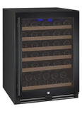 Allavino - FlexCount Series 56 Bottle Single Zone Built-in Wine Refrigerator with Black Door - Left Hinge - VSWR56-1BL20