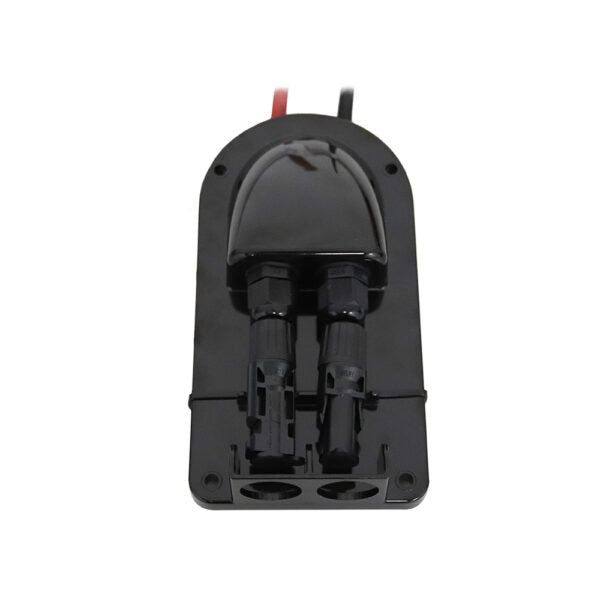 Aims Power - Solar 2 Wire Cable Entry MC-4 Compatible Roof Mount Weatherproof W/ 10 Inch Leads