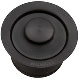 Ruvati - Garbage Disposal Flange with Basket Strainer and Stopper – Gunmetal Black Stainless Steel – RVA1042BL