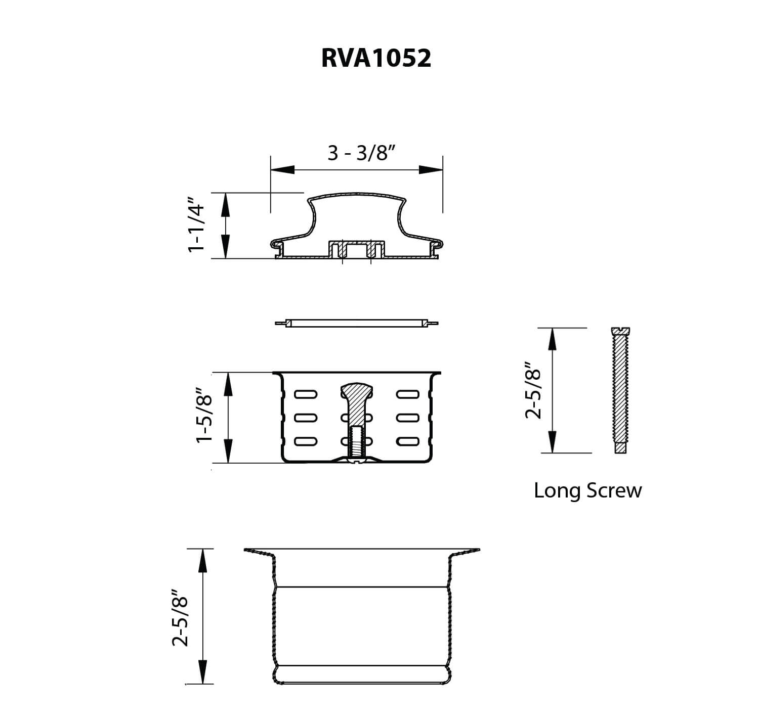 Ruvati - Extended Garbage Disposal Flange with Deep Basket and Stopper – Gunmetal Black Stainless Steel – RVA1052BL