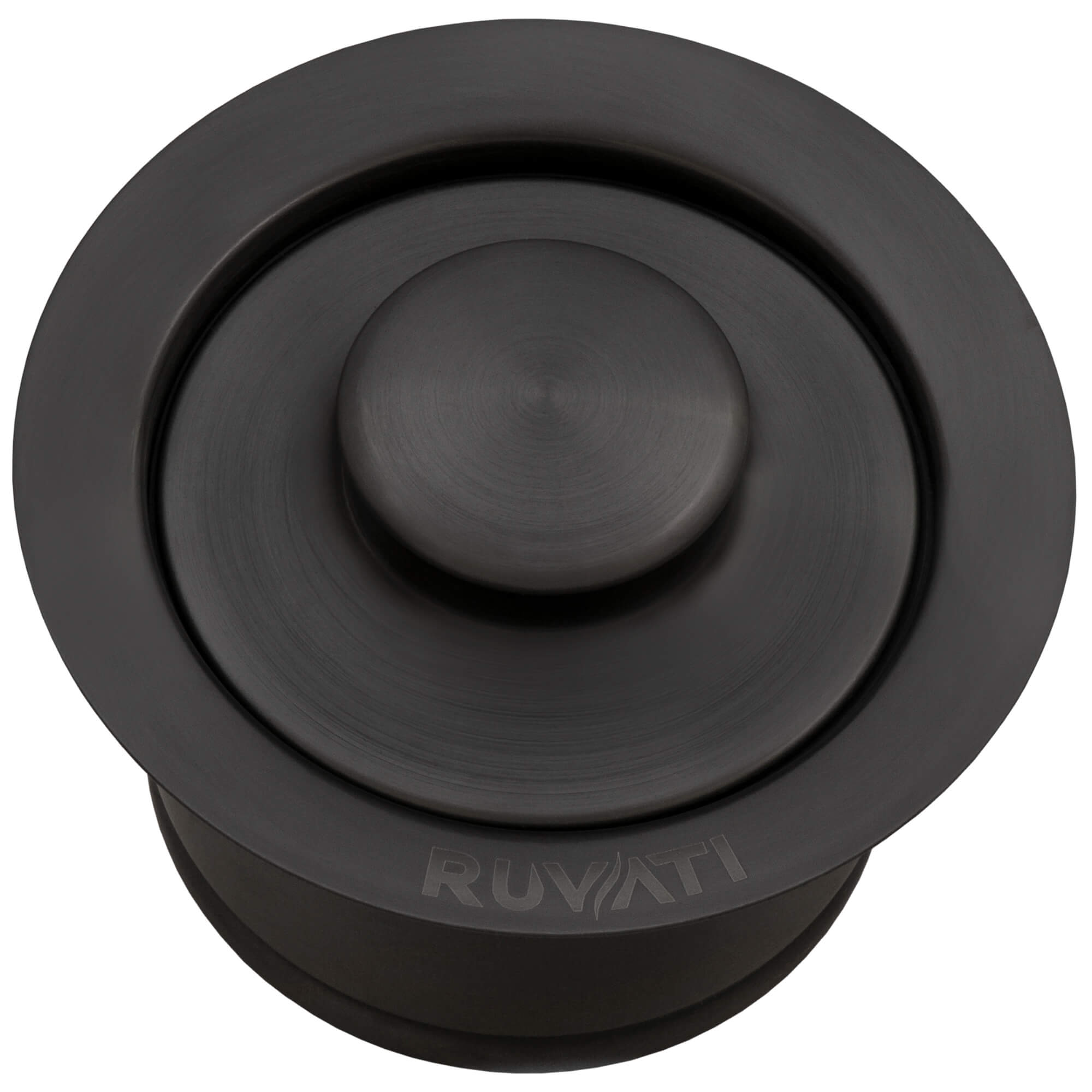 Ruvati - Extended Garbage Disposal Flange with Deep Basket and Stopper – Gunmetal Black Stainless Steel – RVA1052BL