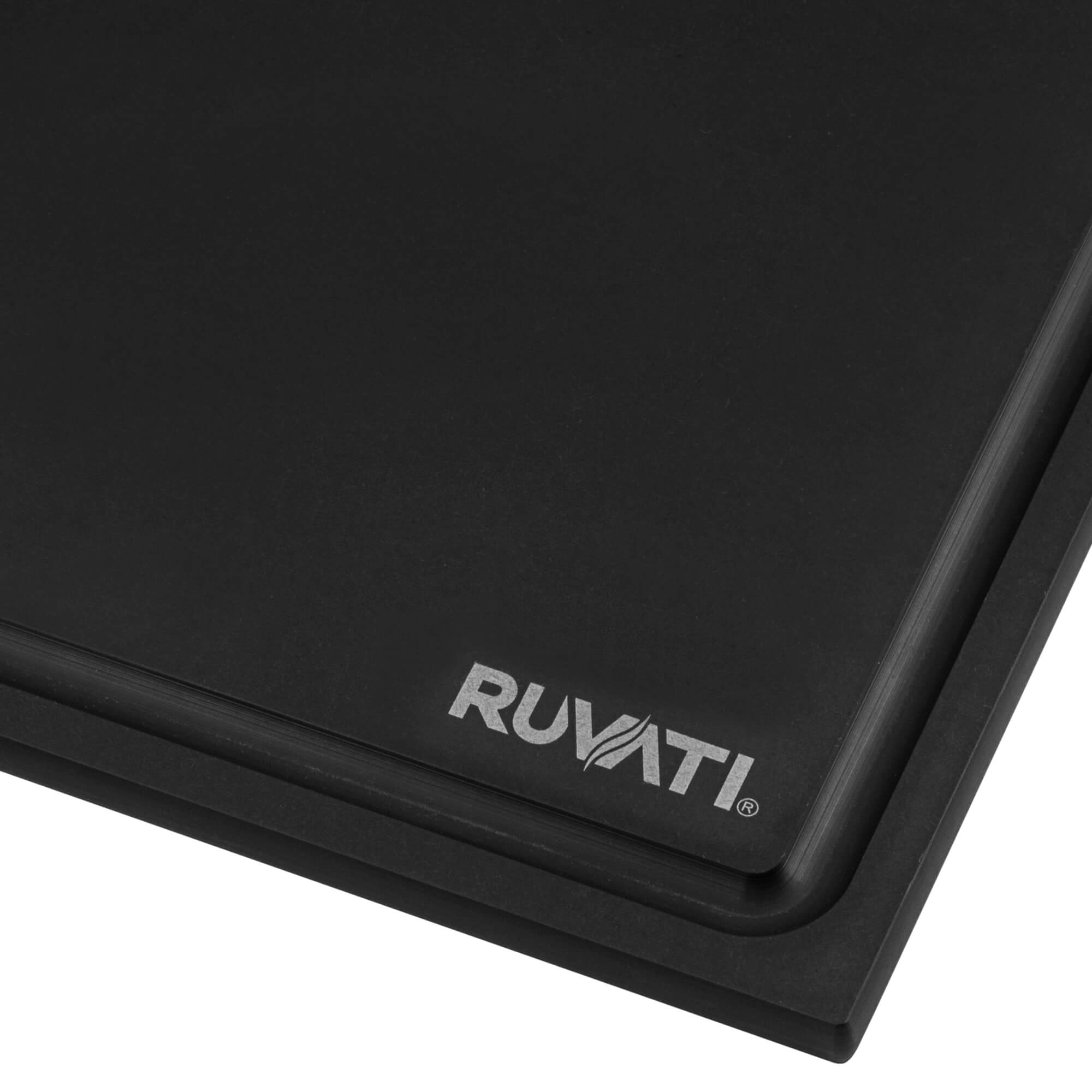 Ruvati - 17 x 11 inch Matte Black Composite Replacement Cutting Board for Ruvati Workstation Sinks – RVA1217BWC