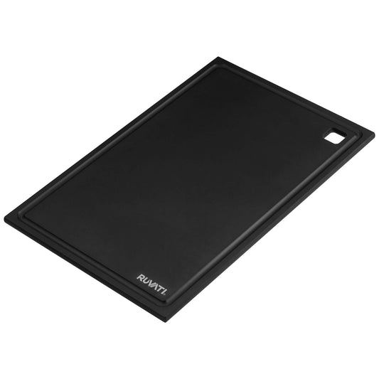 Ruvati - 17 x 11 inch Matte Black Composite Replacement Cutting Board for Ruvati Workstation Sinks – RVA1217BWC