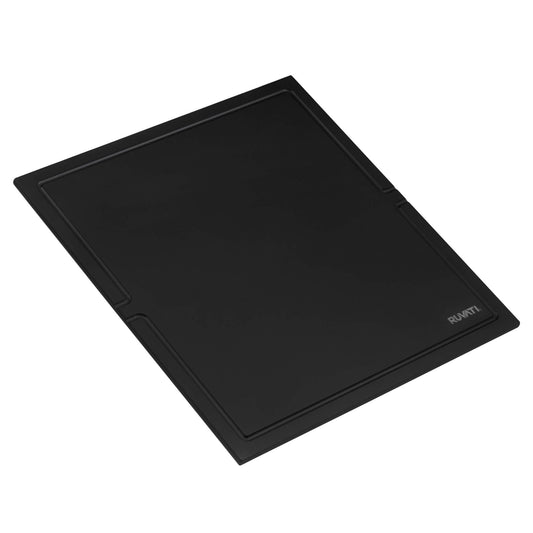 Ruvati - 17 x 16 inch Black Composite Dual-Tier Cutting Board for Ruvati Workstation Sinks – RVA1233BWC