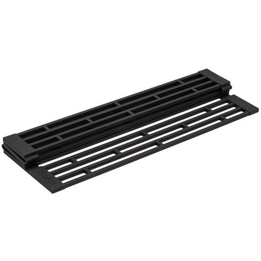 Ruvati - Black Silicone Foldable Drying Rack for Workstation Sinks Trivet Window Pane Design – RVA1397