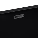 Ruvati - 23-inch Matte Black epiStone Solid Surface Modern Bathroom Vessel Sink – RVB2550BK
