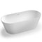 Ruvati - 67-inch White epiStone Solid Surface Oval Freestanding Bath Tub Omnia Matte – RVB6750WH