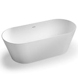 Ruvati - 67-inch White epiStone Solid Surface Oval Freestanding Bath Tub Omnia Matte – RVB6750WH